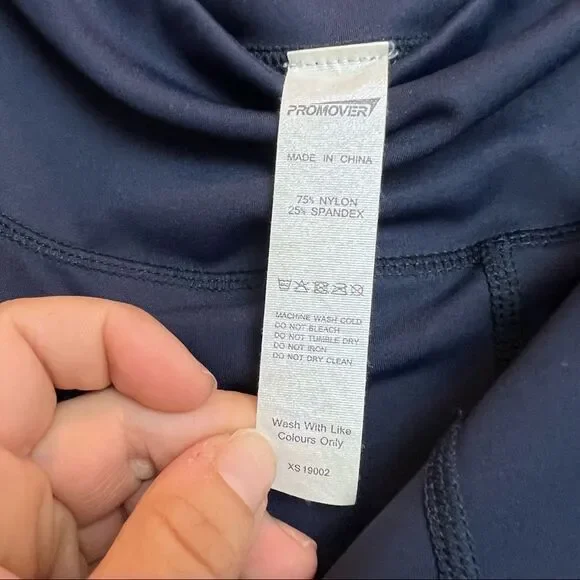 Pro Mover Navy Blue Spandex Bell Bottom Leggings Size Large - Picture 7 of 8